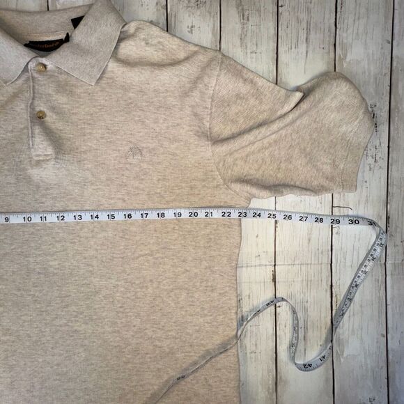 VINTAGE-TIMBERLAND MEN'S POLO SHIRT Medium Gray Short Sleeve Collared - Picture 8 of 9